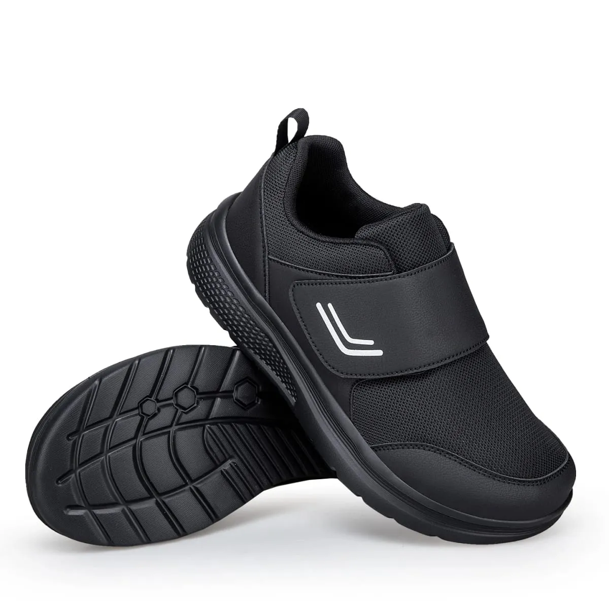 Zapatos ortopédicos para diabéticos extraanchos para hombres mayores, pies ortopédicos hinchados, ajustables, fáciles de caminar, zapatillas de deporte