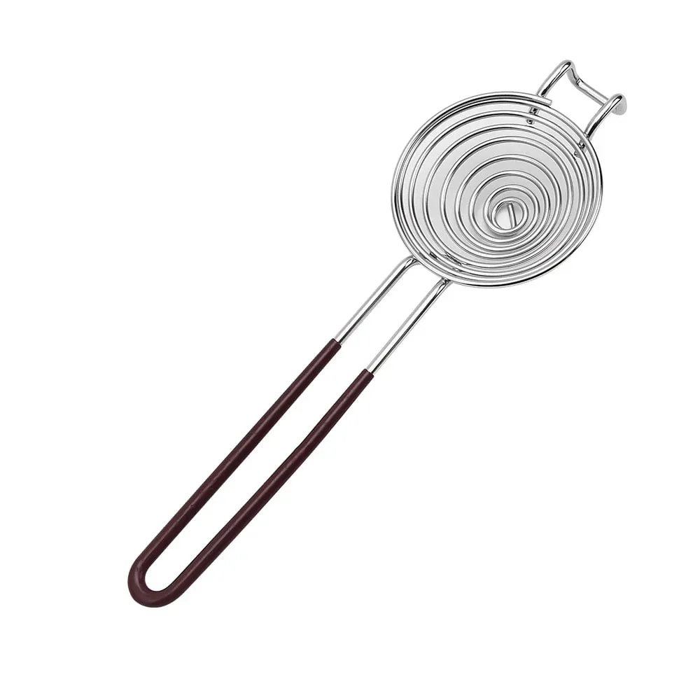 1pc de aço inoxidável separador branco ovo criativo alça estendida proteína ovo branco gema separador panela quente pesca