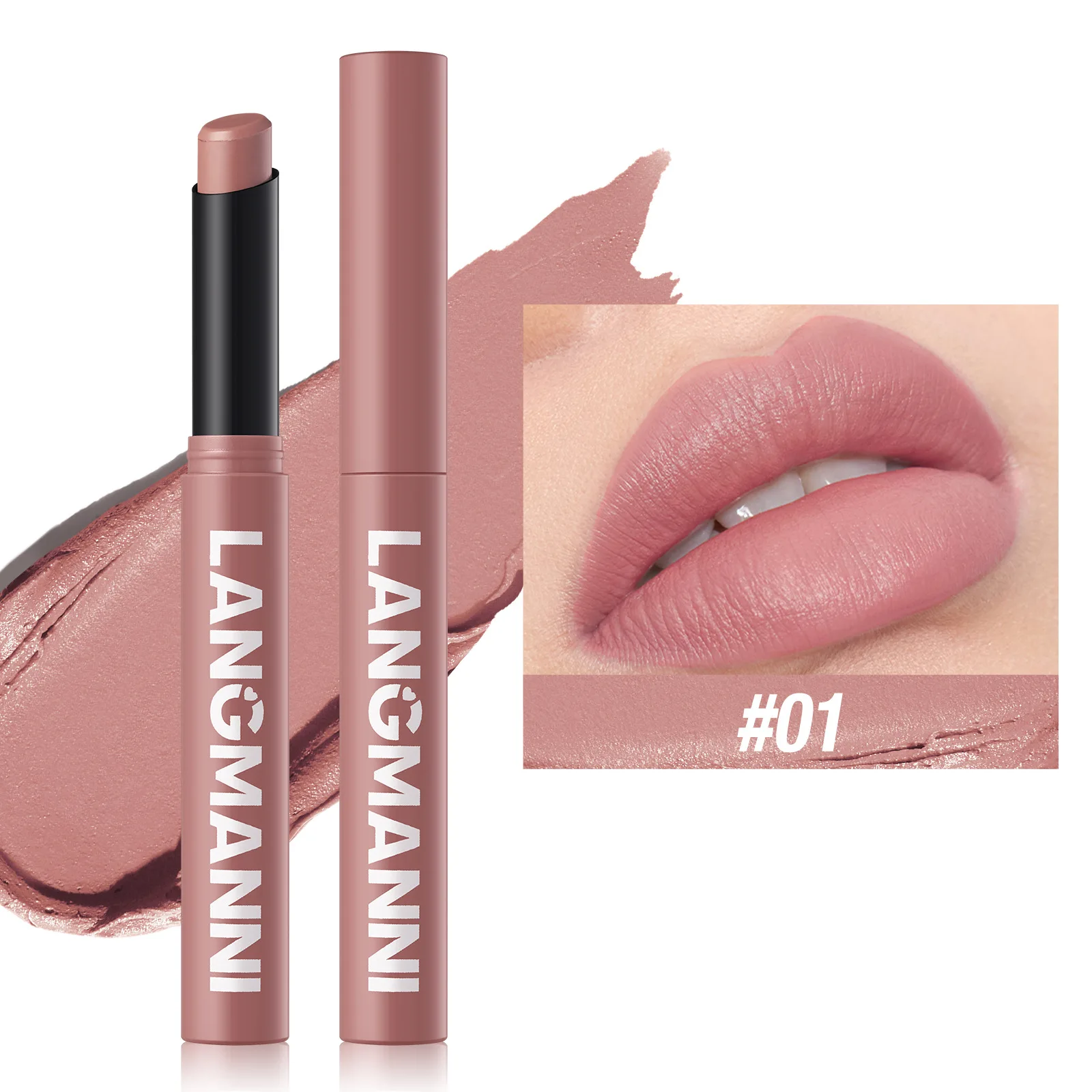 Batom rotativo de veludo fosco, batom à prova d'água de longa duração, copo antiaderente, coloração labial, cosméticos, delineador de maquiagem