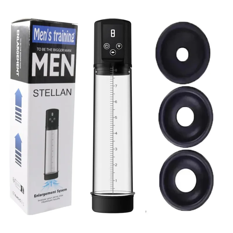 Extensor de água de ar masturbador masculino automático com 9 pressão de treinamento e 4 modos de sucção brinquedos sexuais adultos para homens ereção