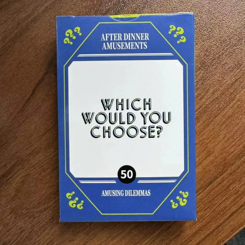 Mini jogo de cartas para festa de jantar multitemático, portátil, jogos de festa, curiosidades, enigmas e iniciantes de conversa para adultos e crianças — image 10