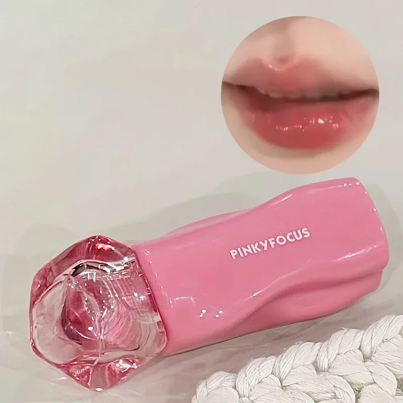 Pinkyfocus batom brilhante espelho brilho labial hidratante hidratante suculento nu lábio matiz longa duração diário natural maquiagem batom