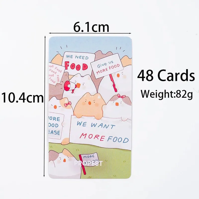 Novo estilo gato apreciar tarô 48 cartas baralho adivinhação destino tarô oráculo cartas festa entretenimento tabuleiro jogo de jogo 10.4x6.1cm