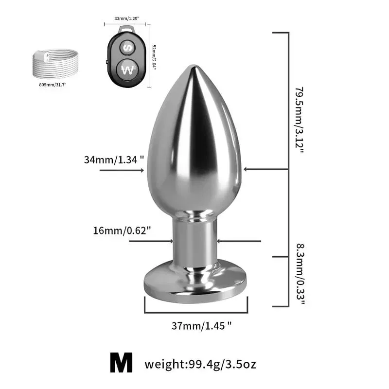 Butt plug vibrador feminino metal anal plug vibradores remoto sem fio masculino massageador de próstata suprimentos adultos masturbação anal brinquedos sexuais