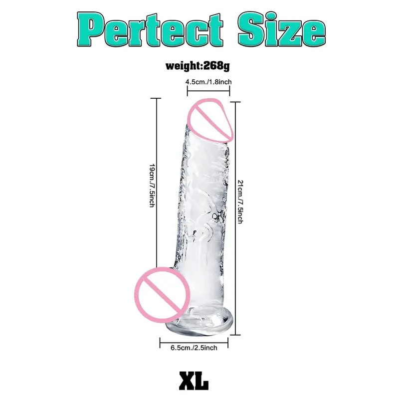 Tamanhos diferentes transparente macio geléia vibrador realista falso pau pênis com ventosa g ponto vagina massagem brinquedo sexual para mulher