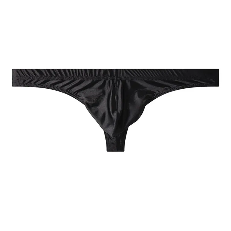 Roupa interior de seda gelo respirável g-string nova marca roupa interior masculina estilo clássico tangas leve roupa interior de seda gelo — image 3