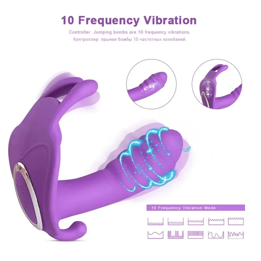 遙控兔子震動器穿戴內褲假陽具震動按摩陰蒂刺激器女性自慰性玩具女式 — image 2