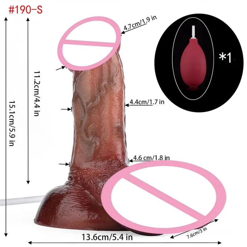 Pênis realista de silicone, ejaculação, grande vibrador realista com ventosa, toque de pele, brinquedos sexuais anais para mulheres