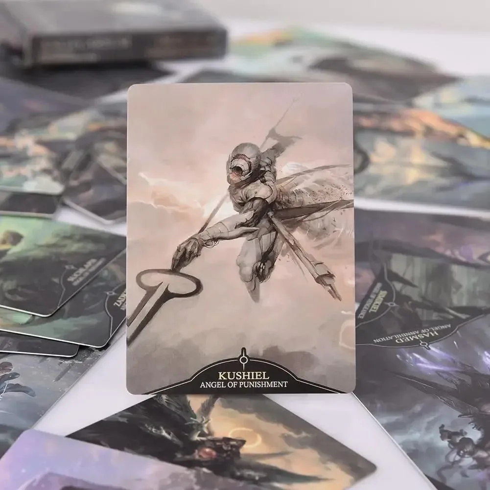 Angelarium Oracle Of Emanations Card Games 33pcs versão em inglês jogos de tabuleiro