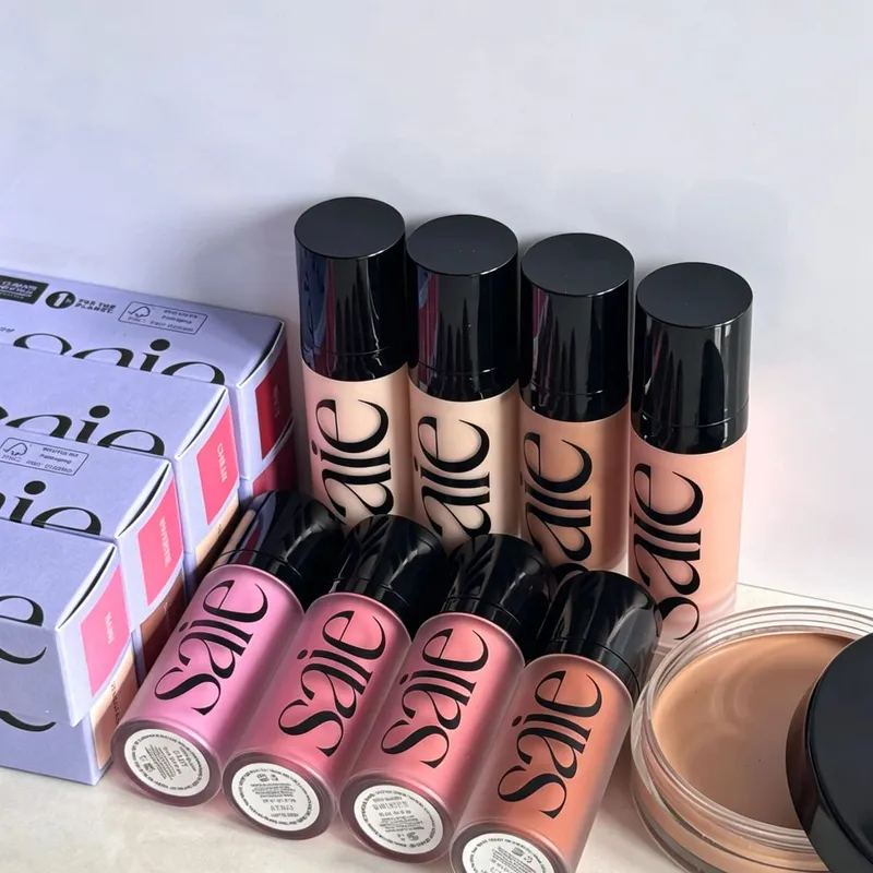 NOVO Saie Glowy Super Gel Starglow/Líquido Blush Hidratante Base de Maquiagem Marcador para Maquiagem Orvalhada Hidratante Antioxidante Repaire
