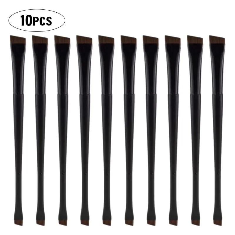 Professional Eyebrow Brush Eyeliner Angled Flat Head Blade Eye Liner Brow Contour Makeup Brushes Double-head Makeup Tool 1~10PC