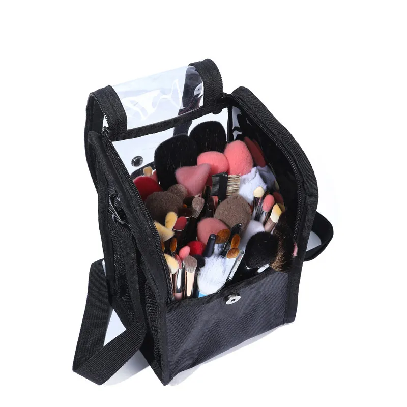 Estojo organizador para pincéis de maquiagem, suporte para pincéis de maquiagem, bolsa de armazenamento de cosméticos com alça à prova de poeira, estojo de ferramentas de maquiagem — image 4