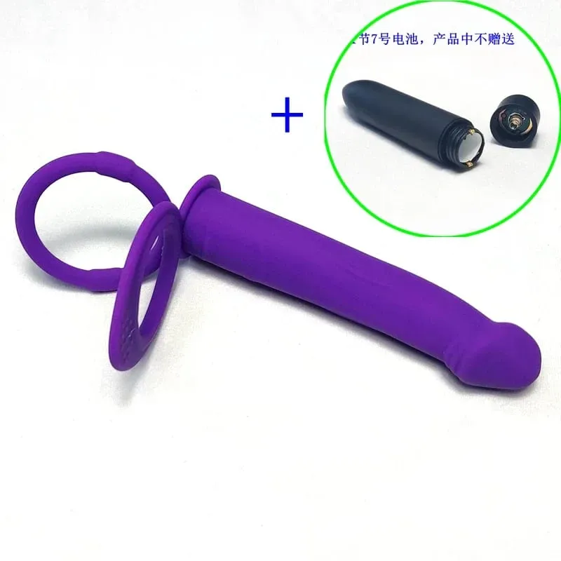 Vibrador dupla penetração anal plug vibrador butt plug para mulher cinta no pênis massagem vagina plugues adultos brinquedos sexuais para casais
