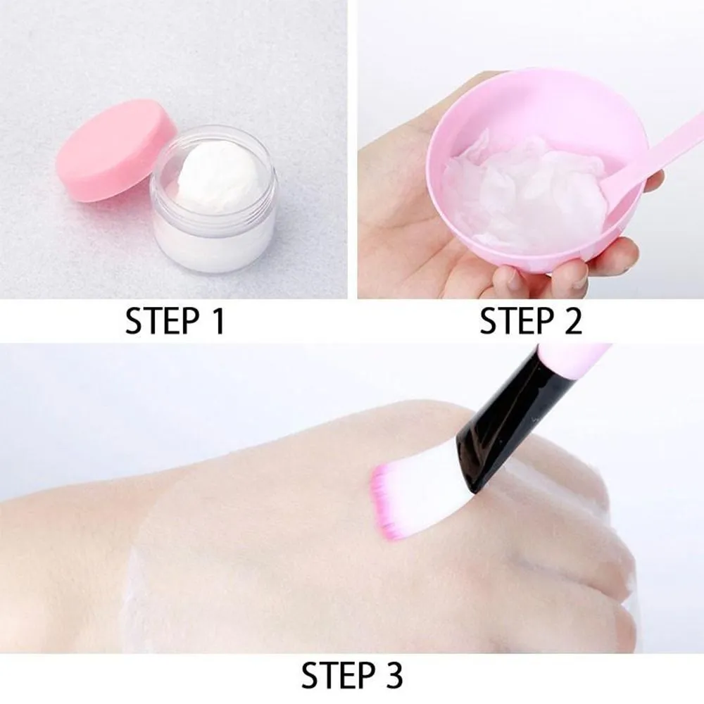 Máscara facial mistura tigela conjunto diy ferramenta de mistura máscara com máscara de silicone tigela pincéis de maquiagem espátula beleza cuidados com a pele beleza saúde