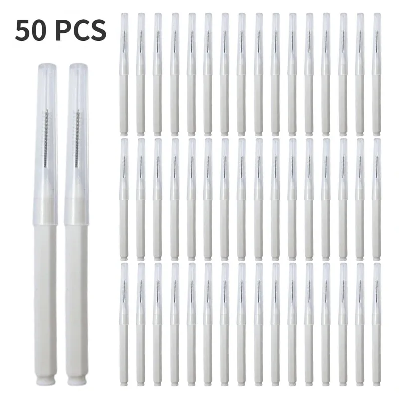 5/10/50 pçs mini escova de sobrancelha sobrancelha escova permanente escovas descartáveis ​​de levantamento de sobrancelha dobráveis ​​micro cílios escova aplicadores ferramentas
