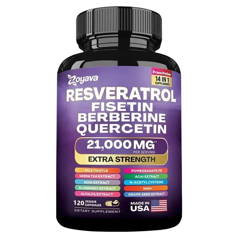 Cápsulas de Extrato de Resveratrol - Benefícios Imunidade Antioxidantes Saúde Cardiovascular Promove Pele Suave