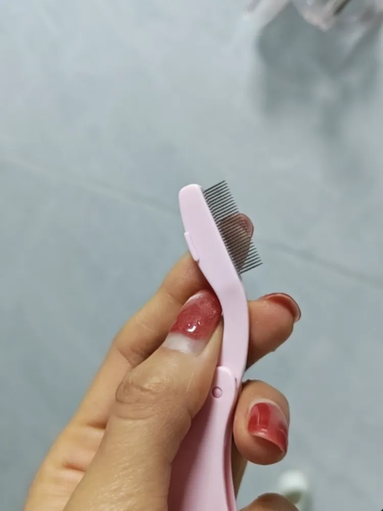 1pc design curvo escovas de cílios pentes separador dobrável aço inoxidável ferramenta pentear cílios beleza portátil