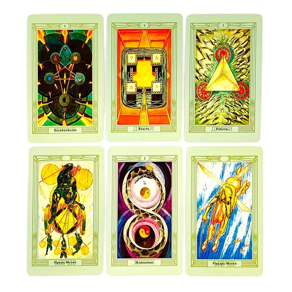 Baralho de tarô 78 cartas versão russa tapo tota misterioso jogo de tabuleiro de adivinhação para colecionadores de tarô praticante