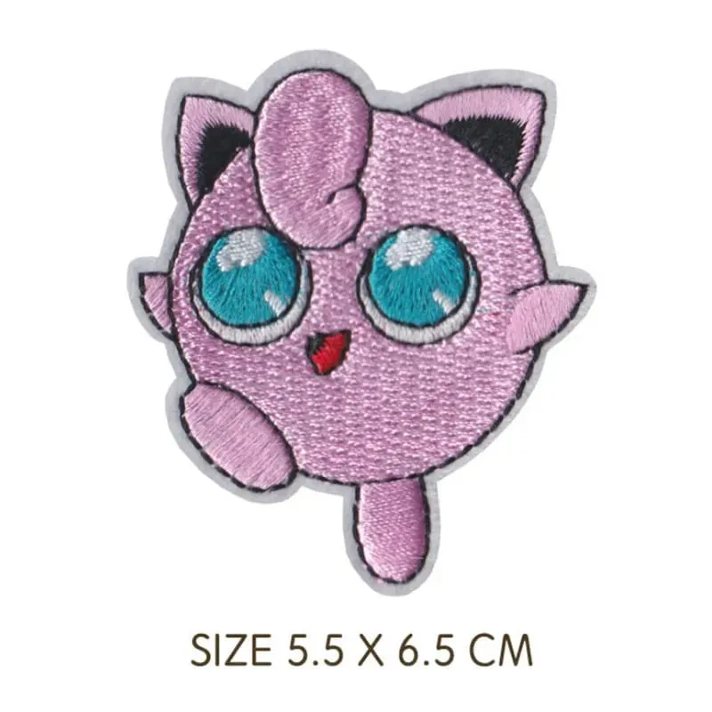 Cloth Patch Pikachu Clothes Stickers Sew on Embroidery Patches Applique Iron on Clothing Cartoon DIY Garment Decor