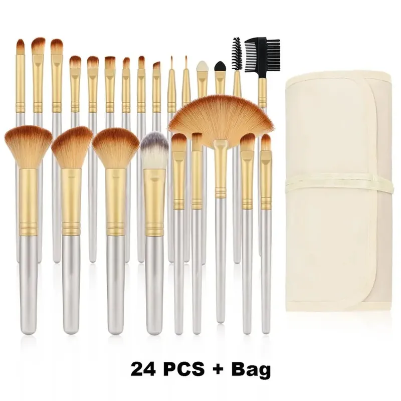 Conjunto de pincéis de maquiagem, 10/32 peças, pó macio, base, contorno, blush, corretivo, sombra, iluminador, ferramenta de beleza
