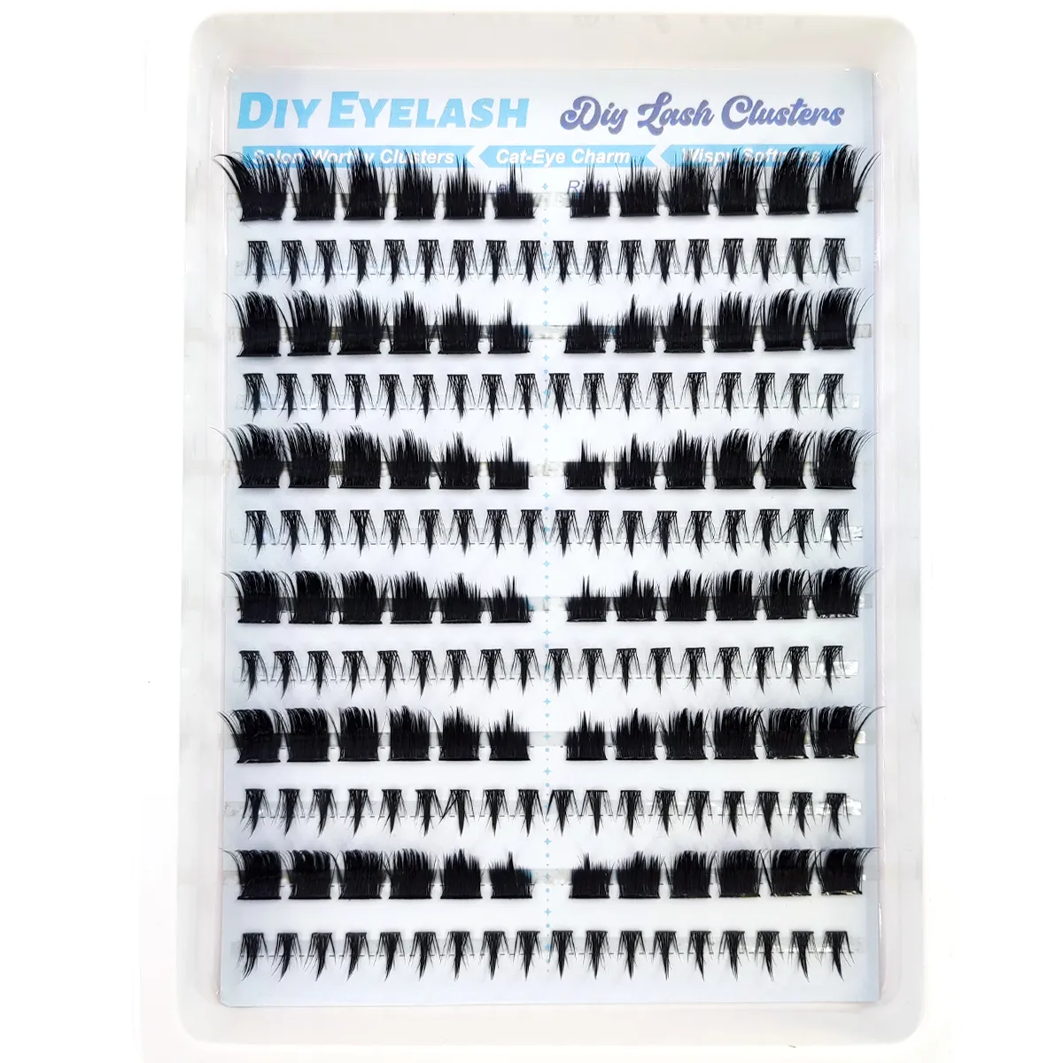 Novo dramático chicote cluster extensão chicote inferior chicote artificial vison tira único chicote olho de gato extensão diy fada