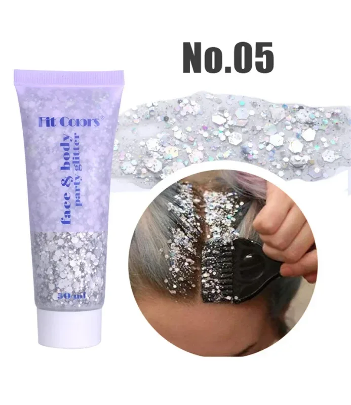 Eye Sequins Gel Mermaid Scale Face Body Lip Sequins Glitter Powder Eye Shadow Bright Polarized Dance Nail Decoration Makeup 50ML — image 10