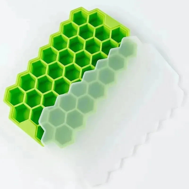 4/2/1PCS Silicone Ice Cube Mold 148 Cube Large-capacity Ice Trays Food Grade Ice Maker BPA Free Reusable Ice Maker with Lids