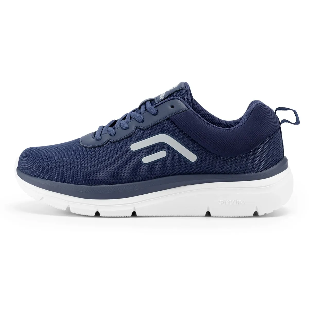 FitVille Sapatos de caminhada para homens de largura ampla sola grossa tênis leves e respiráveis ​​para fasceíte plantar alívio da dor