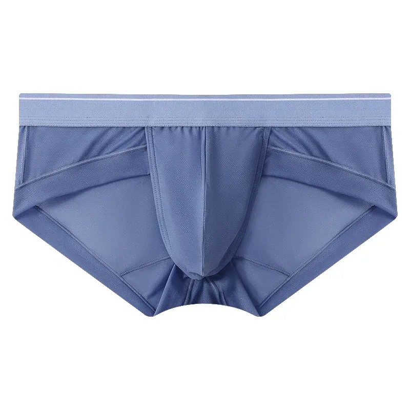 Cuecas masculinas respirável 3d bolsa leve biquíni masculino macio puro conforto secagem rápida elástico triângulo para o verão