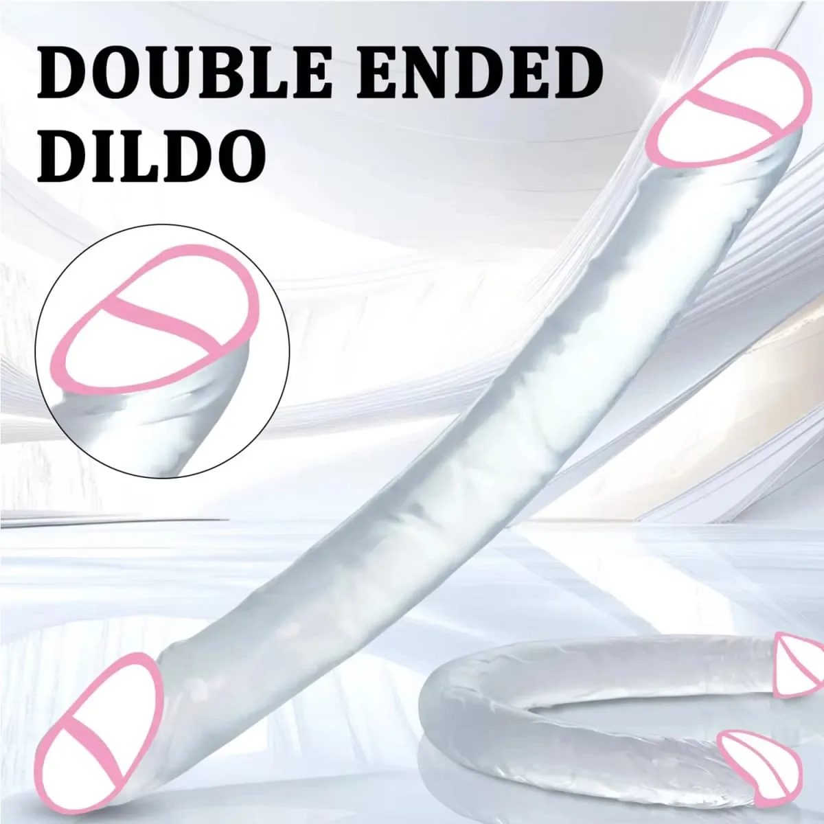 Vibrador longo de ponta dupla, ferramentas lésbicas, pênis realista, masturbador feminino, pau falso, anal vaginal, brinquedos sexuais adultos para mulheres e homens