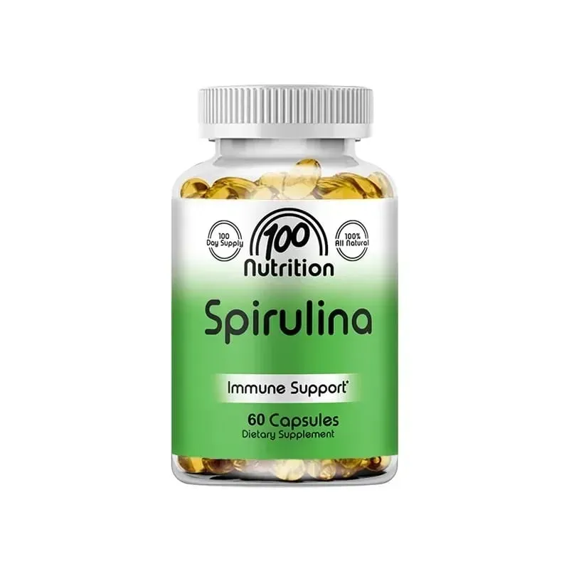 有機螺旋藻 2000 毫克補充劑 - 幫助排毒免疫系統心血管抗氧化劑 B 群維生素