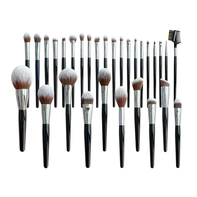 30 pçs pincéis de maquiagem kits high-end sombra delineador em pó blush líquido fundação escova profissional compõem ferramentas rosto olho