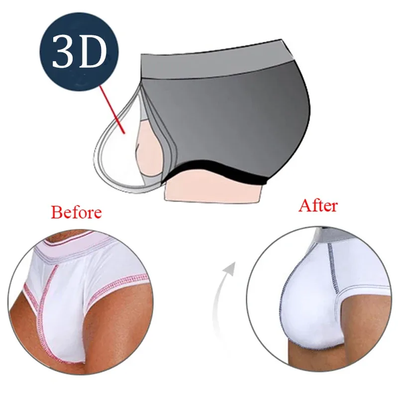 2 pçs masculino esponja bolsa almofada estéreo push up copo roupa interior almofada dentro melhorar proteção frontal almofada interior acolchoado ampliar copos