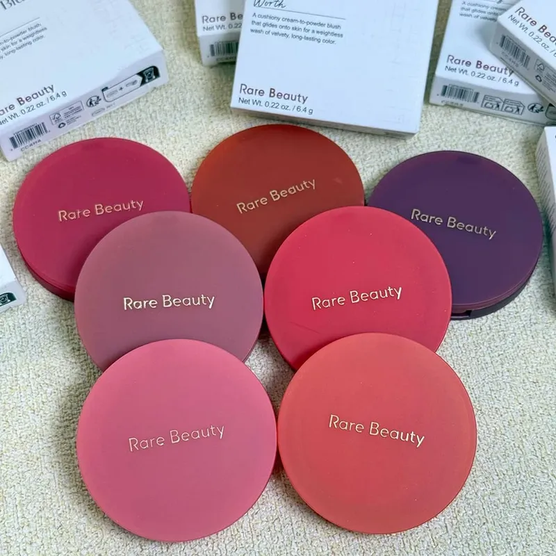 Creme de beleza raro blush fofo purê de batata textura aplicação suave cria brilho natural fresco nas bochechas