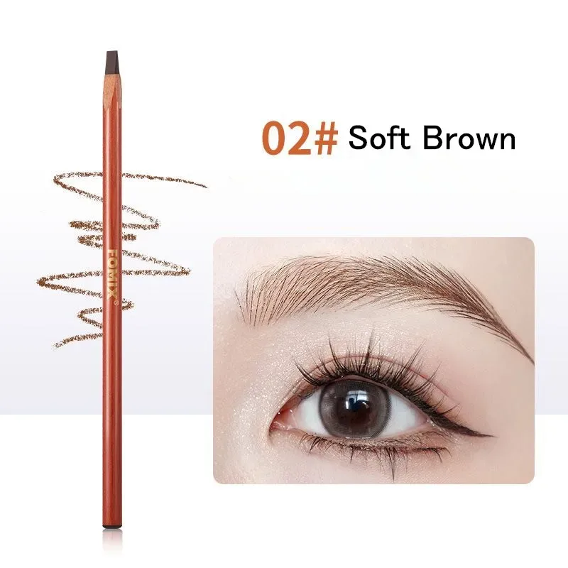 Caneta de sobrancelha microblading dura, à prova d'água, definidor de lápis de sobrancelha, aplicador natural de longa duração, fácil de usar