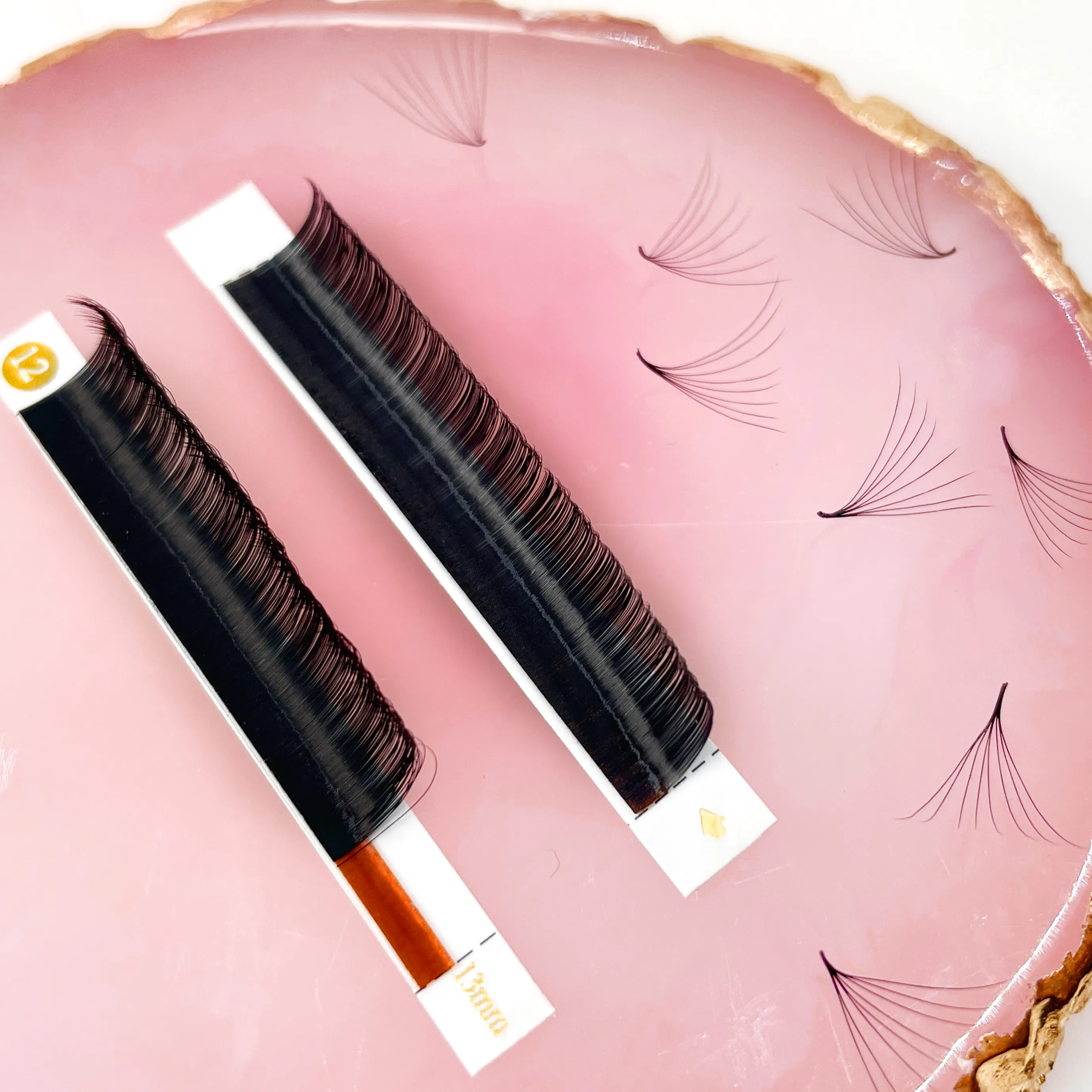 12 linhas/bandeja cílios postiços j b curl 6-20mm extensões de cílios preto fosco cílios ferramenta de maquiagem