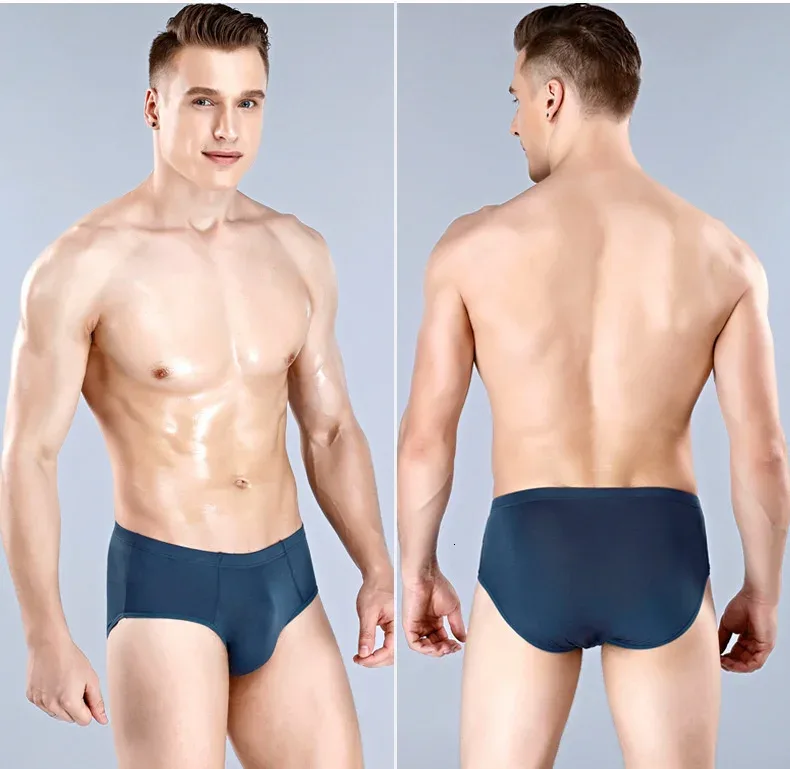 3 Packs Set Plus Size Solid Breathable Men Briefs Sexy Bamboo Fiber Hot Man Undrewear Black Sexy Male Panties New 5XL 6XL 2024