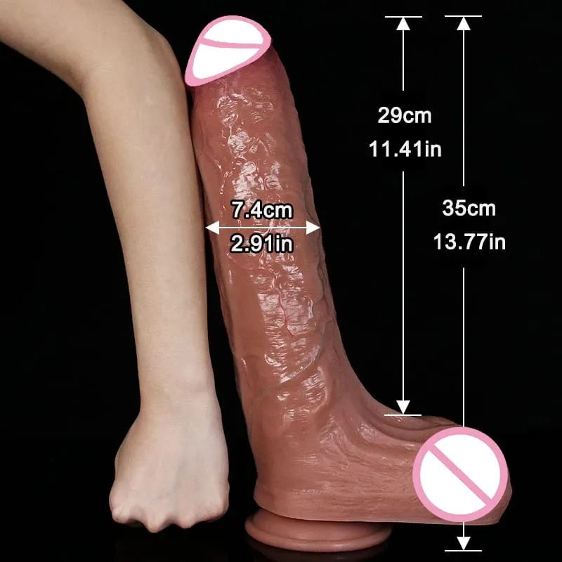 Realista 4 tamanhos macio grande vibrador duplo silicone ventosa pênis casais masturbação galo macio mulher homem anal adulto brinquedo do sexo