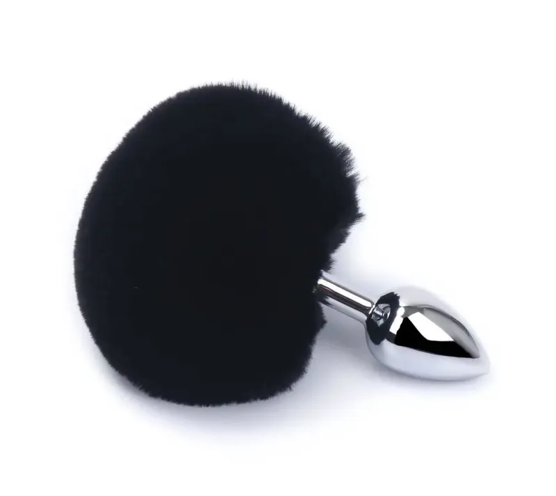 Pelúcia Silicone Coelho Cauda Butt Plug Vibrador Vibrador Massageador de Próstata Brinquedo Sexual Homens Mulheres Adulto Reutilizável