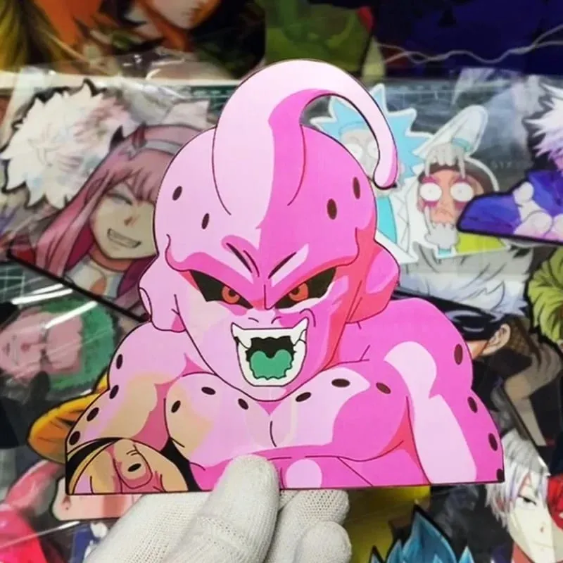 Anime 3D Lenticular Adesivo Goku Vegeta Decalques à prova d'água para carro, geladeira, skate, etc. — image 3