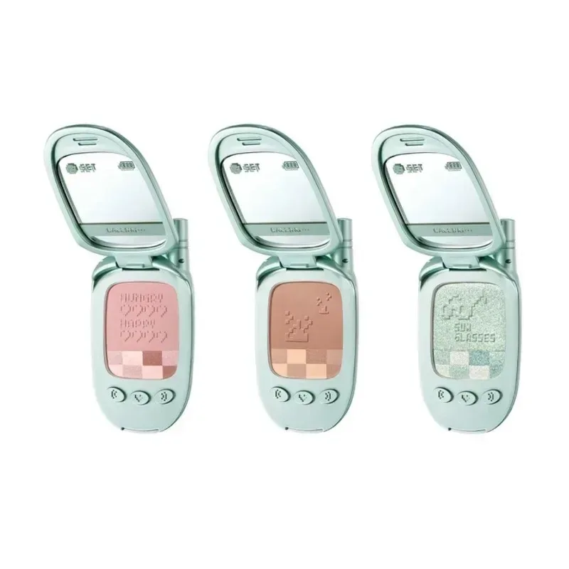 Little Ondine 2pcs Makeup Gift Set Multi-Use Cream Balm Lip Glaze Eyeliner Brow Pencil & Setting Powder Beauty Collection