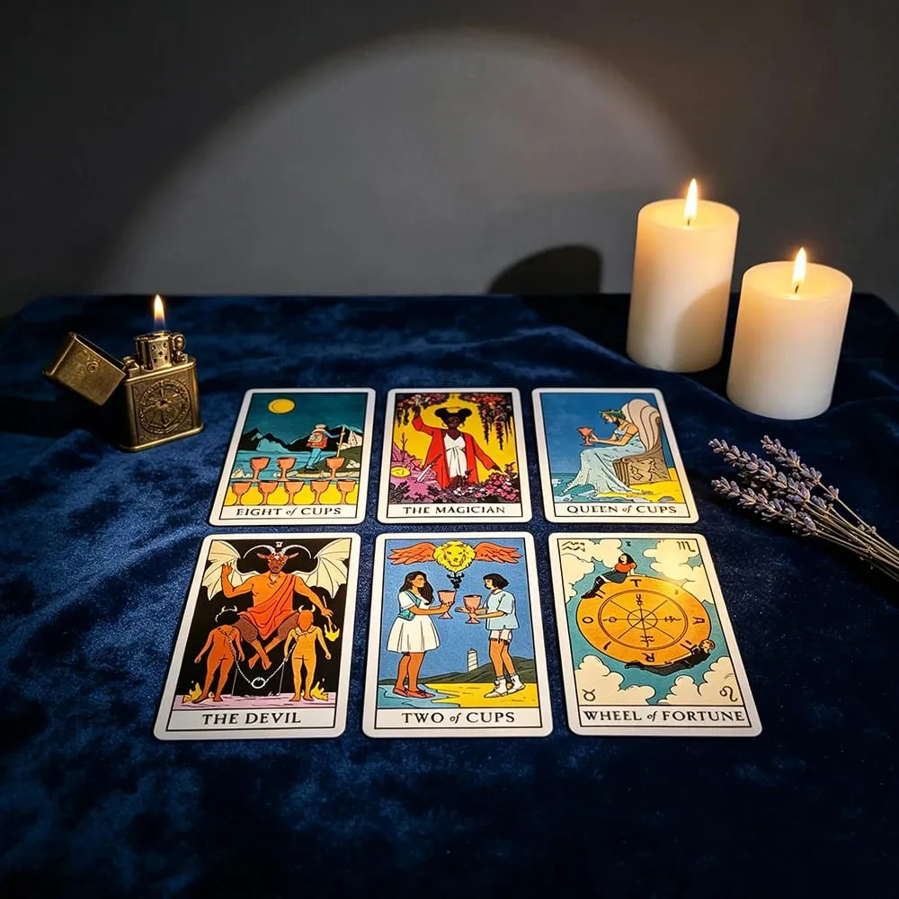 Baralho de tarô de bruxa moderno, 78 cartas, versão em inglês, jogo de tabuleiro de adivinhação, orientação espiritual, baralho de tarô para iniciantes