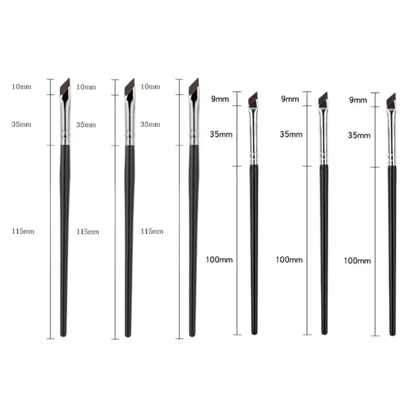 1-16 Chiếc Nâng Cấp Lưỡi Bút Kẻ Mắt Bàn Chải Siêu Mỏng Góc Mịn Flat Eyebrow Brush Liner Brow Nơi Cọ Trang Điểm Chính Xác Chi Tiết Bàn Chải