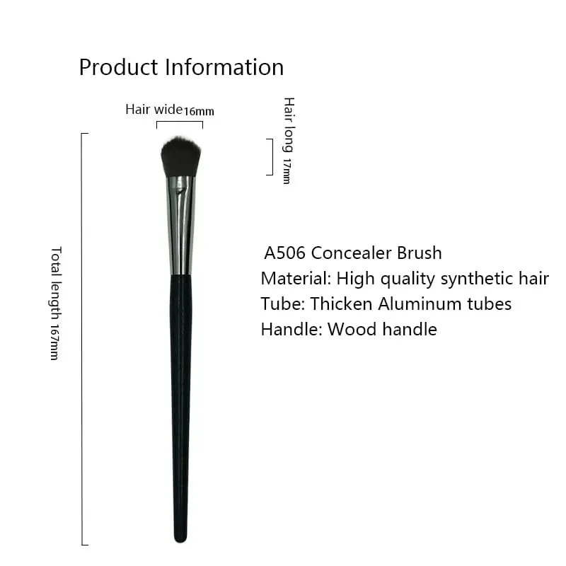 1pc angular base líquida fundação pincéis de maquiagem contorno corretivo compõem escovas cabo de madeira vermelha ferramentas cosméticas 101