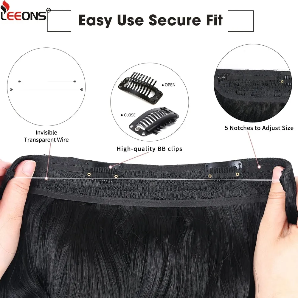 Synthatic Artificial Long Wavy Hairpiece Blonde Mixed Brown False Hair Piece For Women Two Clips Natural Hair Extension 17 Color