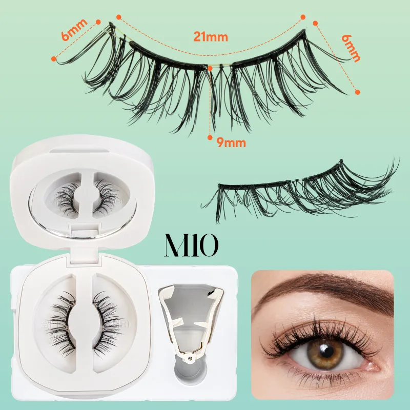 Cílios magnéticos macios, sem necessidade de cola, cílios 3d de aparência natural reutilizável, fácil aplicação, kit de cílios magnéticos macios para maquiagem dos olhos