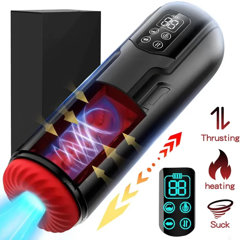 Bomba peniana masturbadora masculina, com 9 modos de aquecimento de sucção, máquina de sopro, display lcd, brinquedo sexual adulto para homens