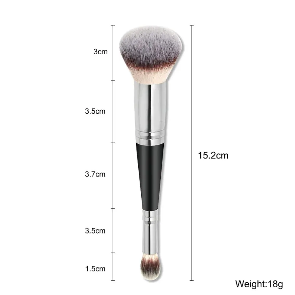 Pincéis de maquiagem profissional de cabeça dupla 2 em 1, pincel de base, corretivo, iluminador, pó, blush, ferramentas de maquiagem de beleza