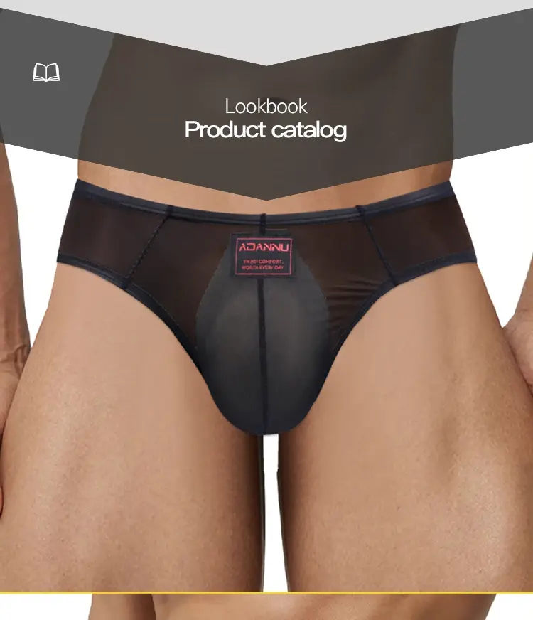 Summer Ice Silk Men Briefs 0.01mm Ultra-thin Mesh Underpants Transparent Breathable Sexy DeepV-back Butt-lifting Underwear M-XXL