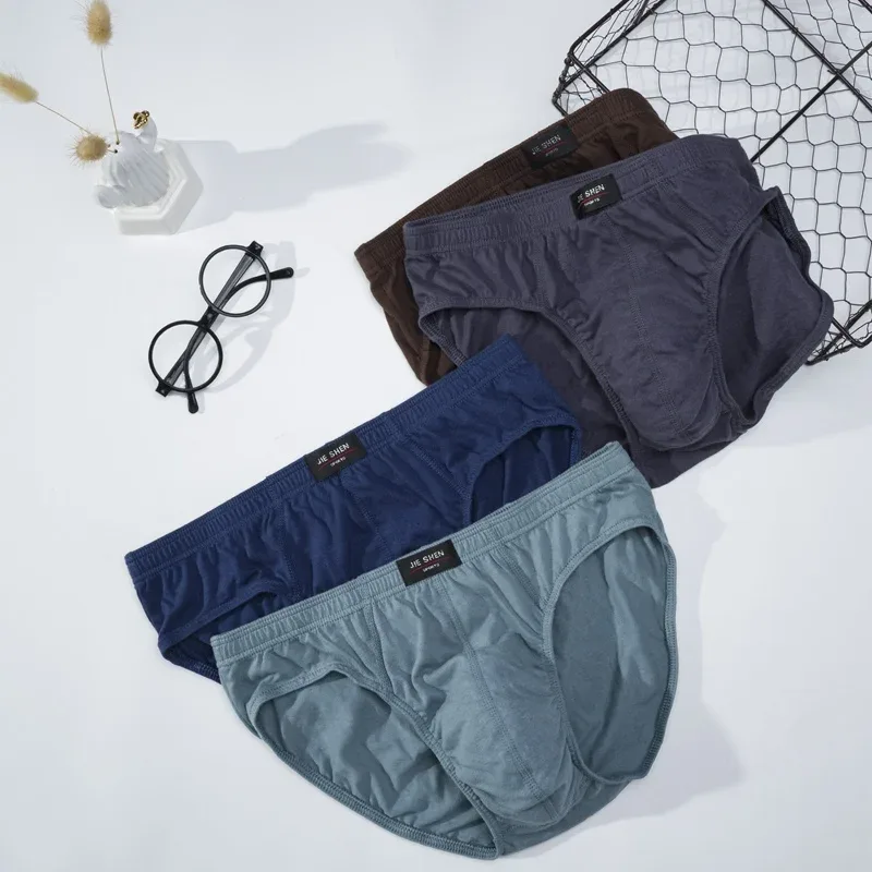 1 件棉質內褲男士舒適內褲男透氣內衣內衣內褲 Plue 尺寸 Xl -5XL